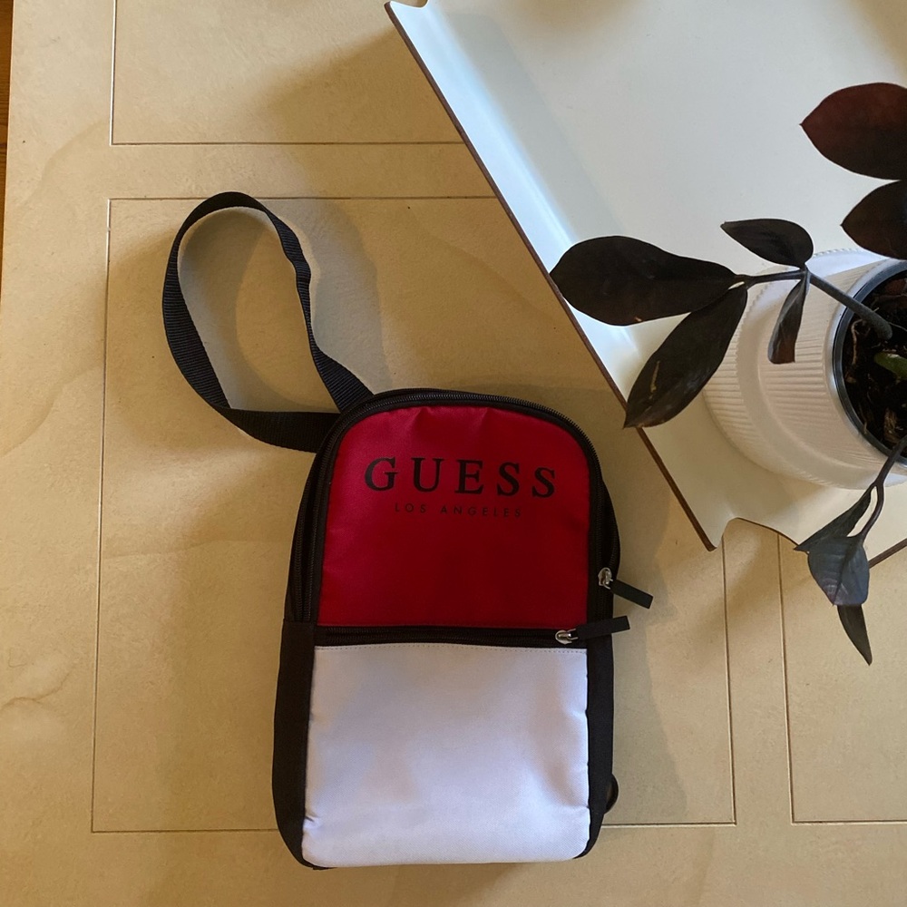 Mens Guess sling backpack
